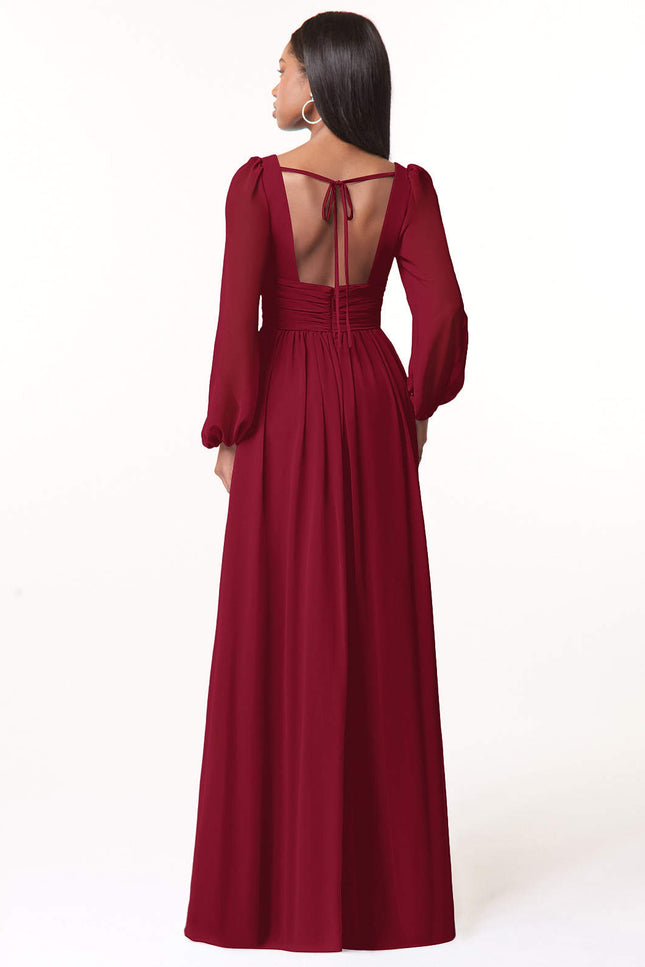 Robe manche longue mousseline - Robe Addict