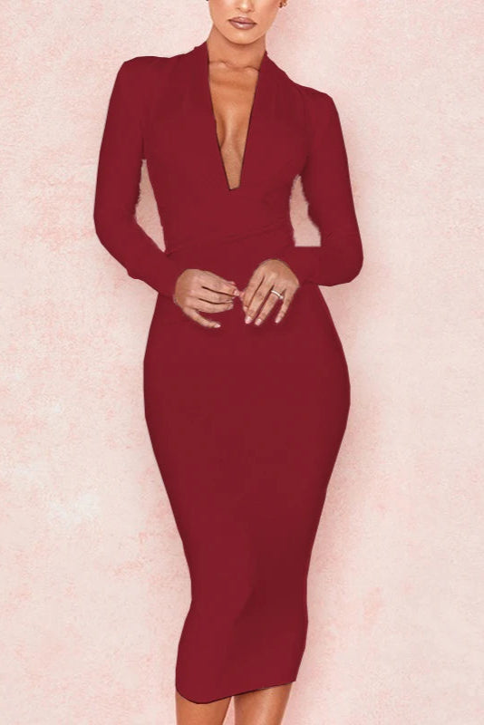 Robe manche longue sexy - Robe Addict