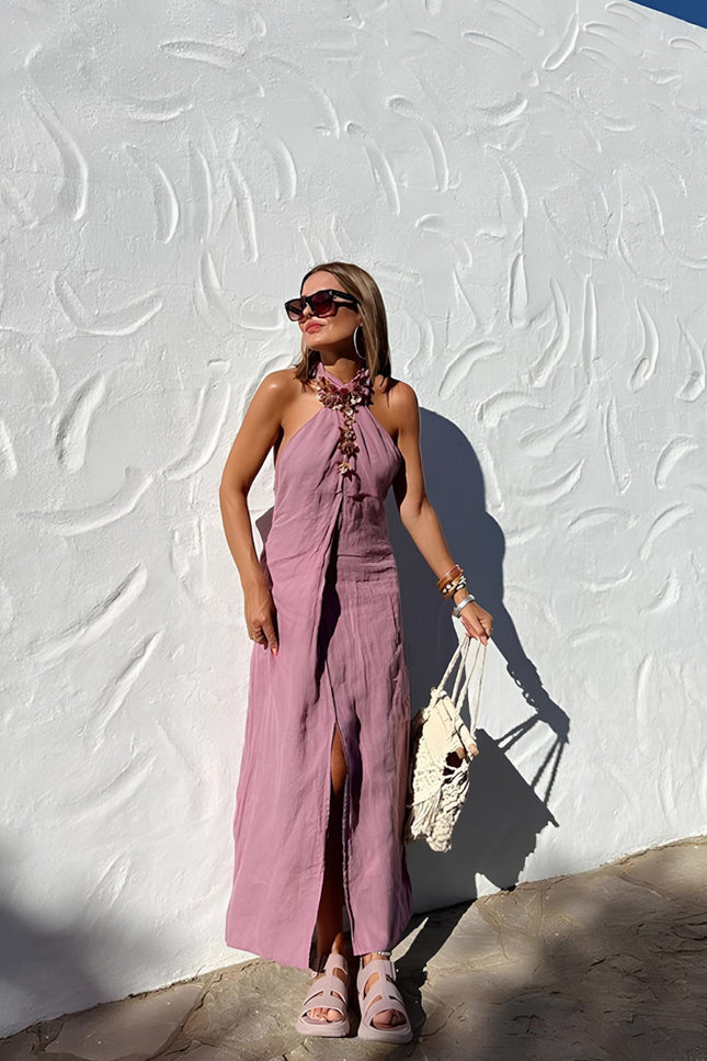 Robe mauve longue - Robe Addict