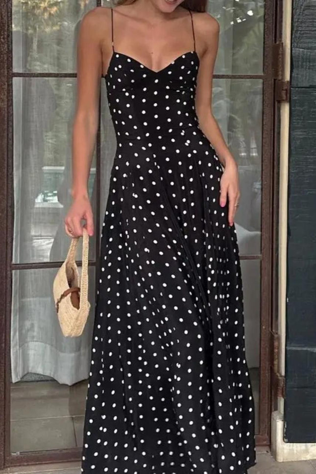 Robe noire pois blanc - Robe Addict