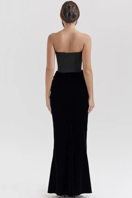 Robe noire drapée - Robe Addict
