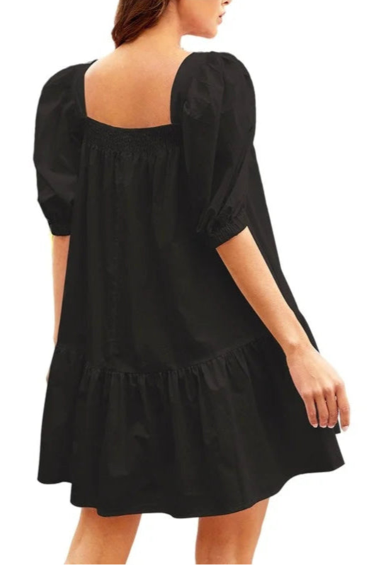 Robe noire volant - Robe Addict