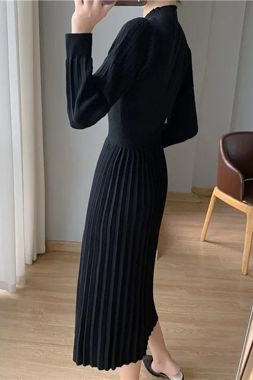 Robe pull plissée - Robe Addict