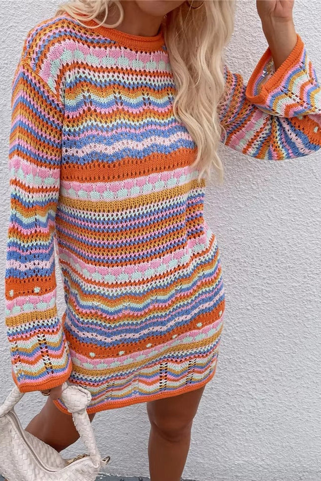 Robe pull multicolore - Robe Addict
