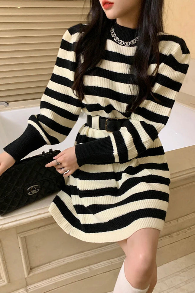 Robe pull rayure - Robe Addict