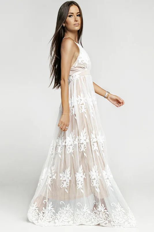 Robe blanche gender reveal - Robe Addict
