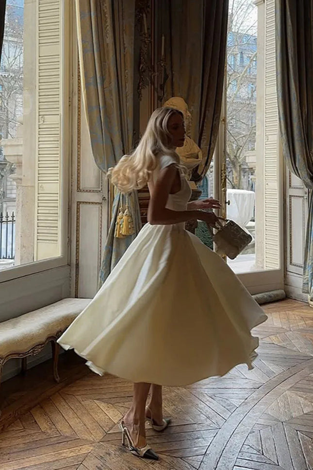 Robe blanche modeste - Robe Addict