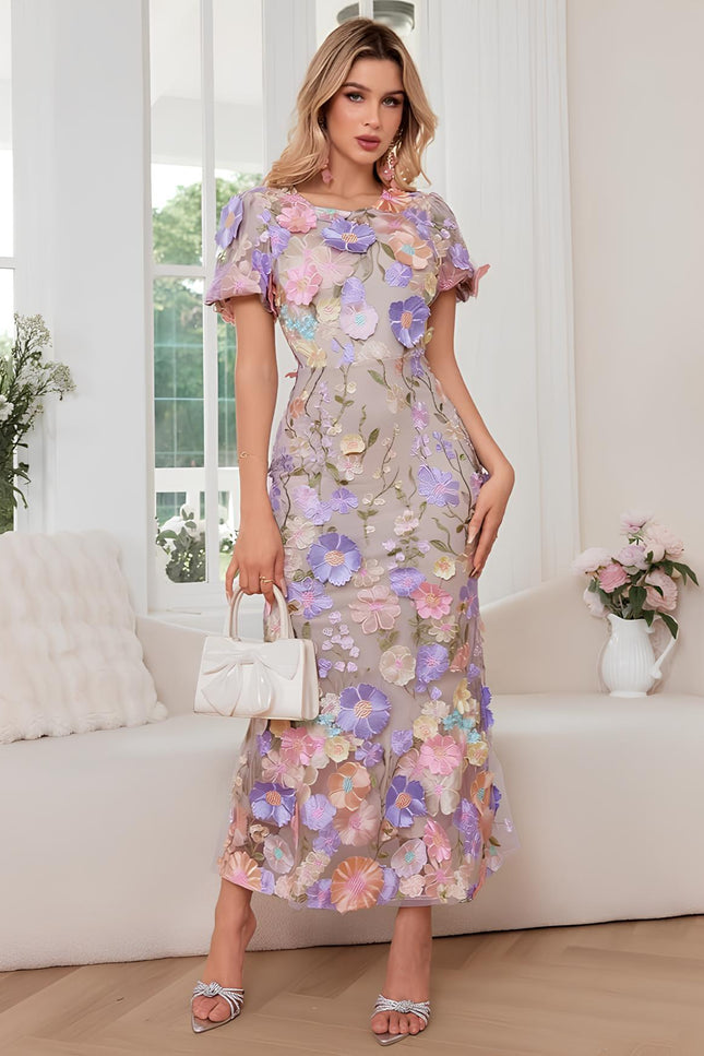 Robe brodee fleur - Robe Addict