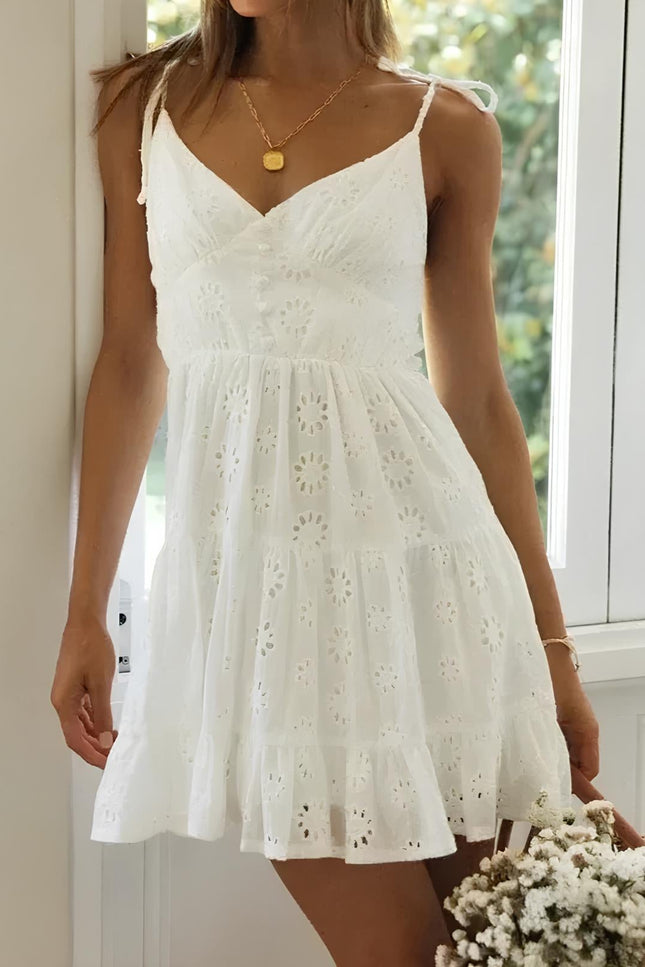 Robe broderie anglaise courte - Robe Addict