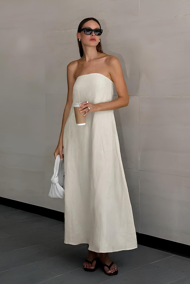 Robe bustier lin - Robe Addict