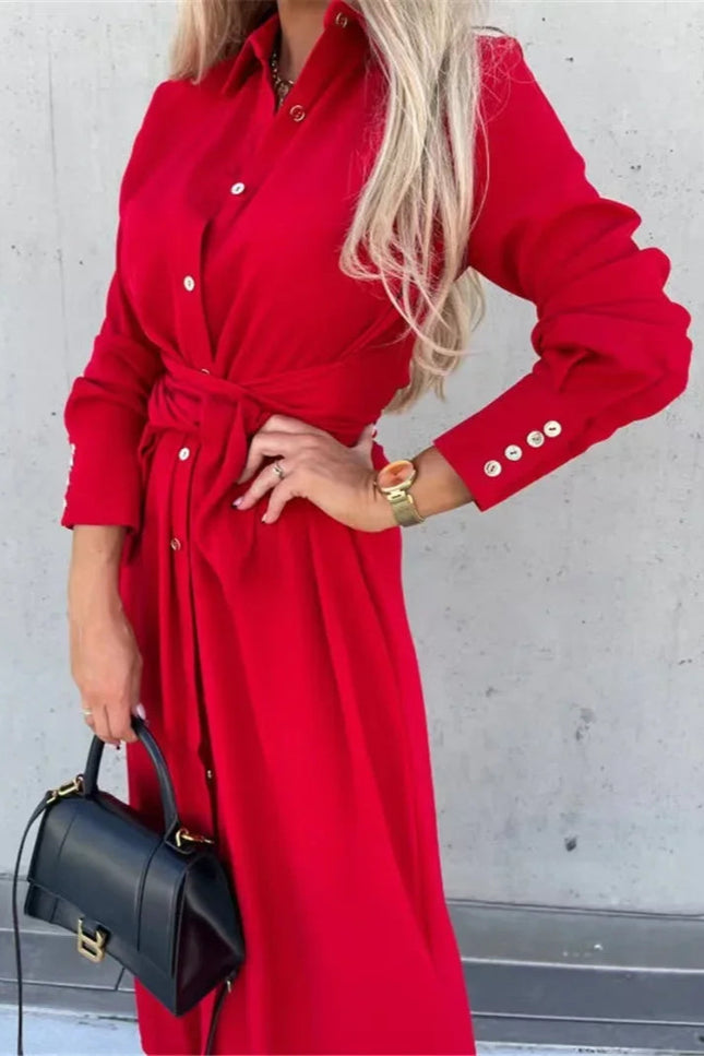 Robe chemise ceinturée - Robe Addict