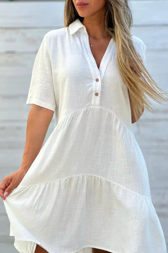 Robe chemise en gaze de coton - Robe Addict