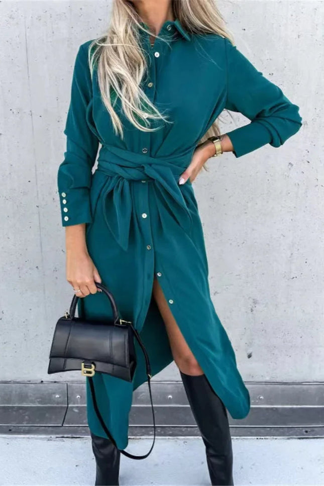 Robe chemise ceinturée - Robe Addict
