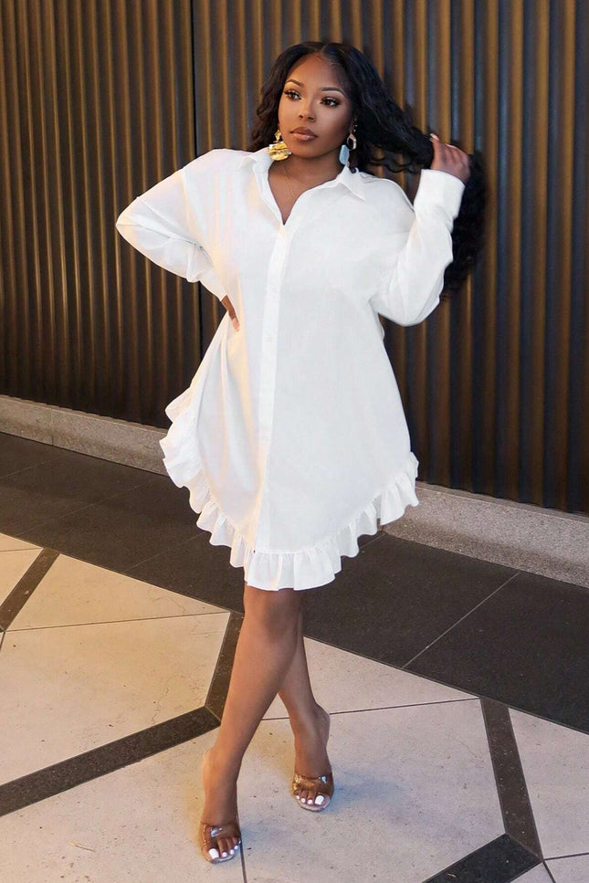 Robe chemisier blanche - Robe Addict