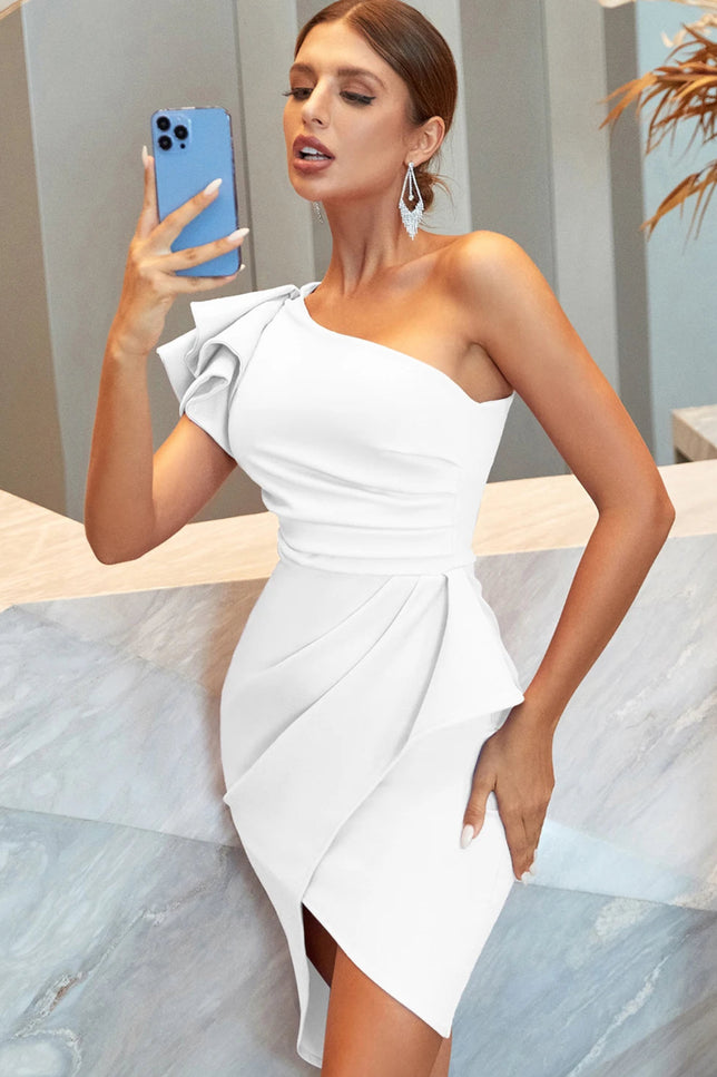 Robe cocktail blanc - Robe Addict
