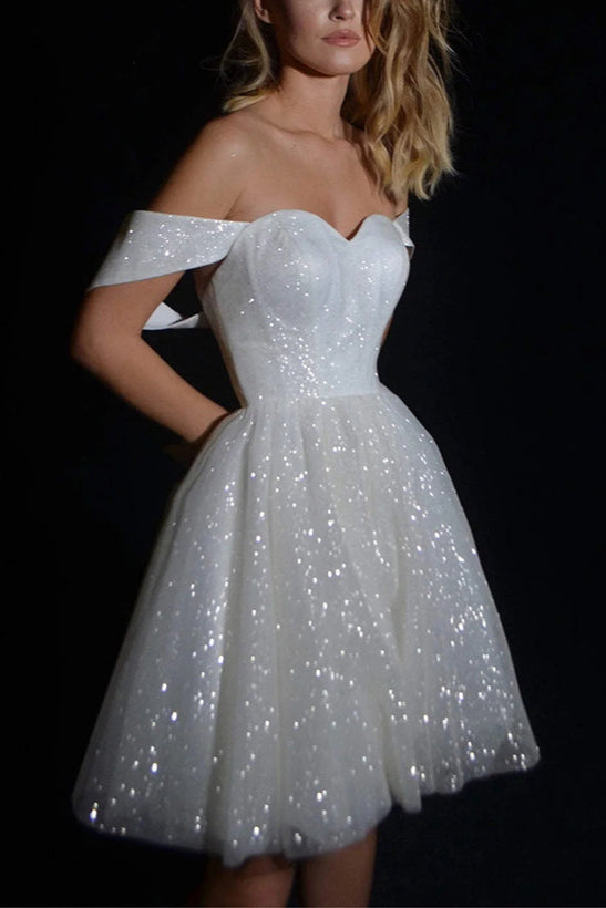Robe blanche cocktail mariage - Robe Addict