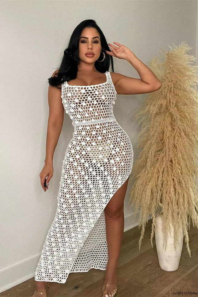 Robe crochet paillette - Robe Addict