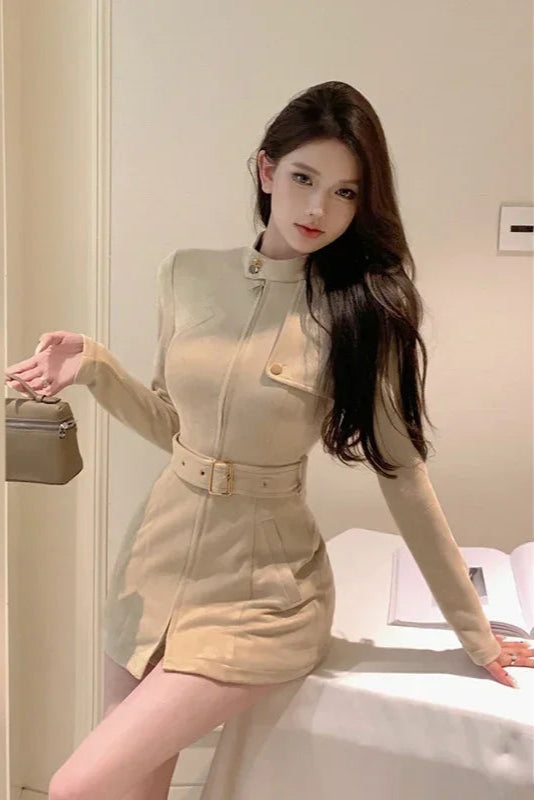 Robe daim camel - Robe Addict