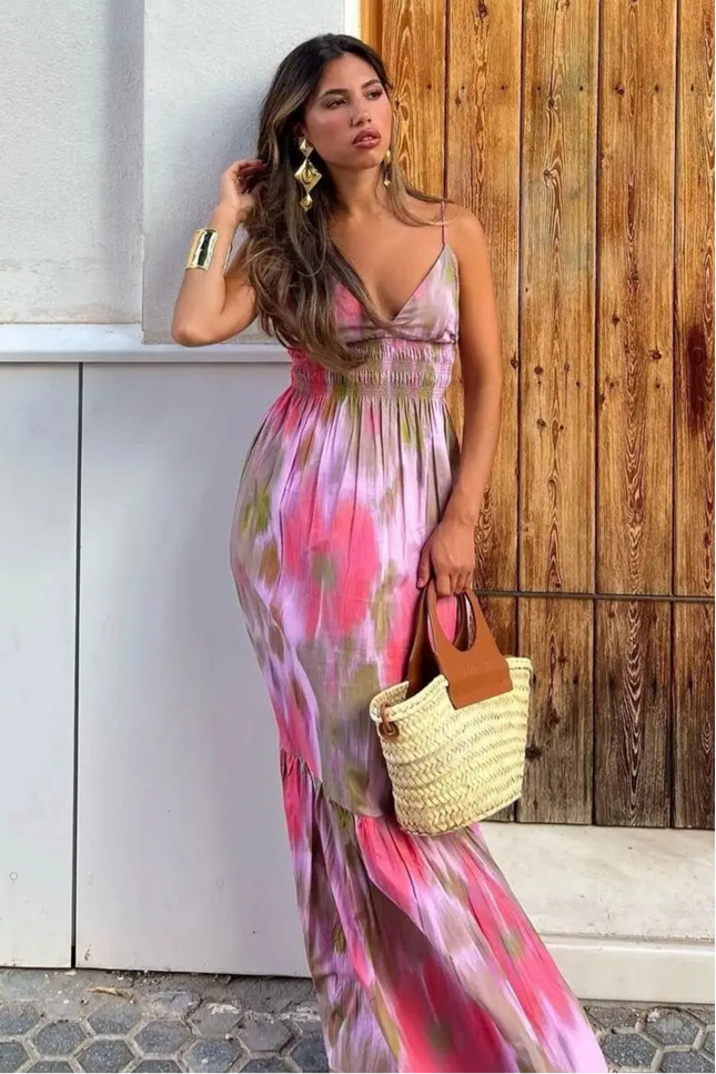 Robe de plage rose - Robe Addict