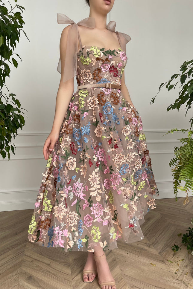 Robe de soirée fleurie - Robe Addict