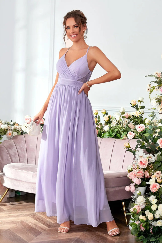 Robe demoiselle d'honneur violet pastel - Robe Addict