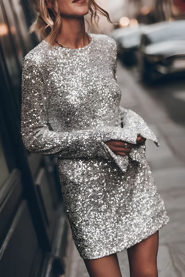 Robe droite a paillette - Robe Addict