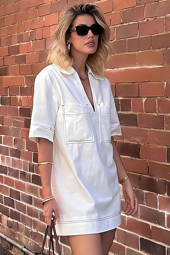 Robe en jean blanche - Robe Addict