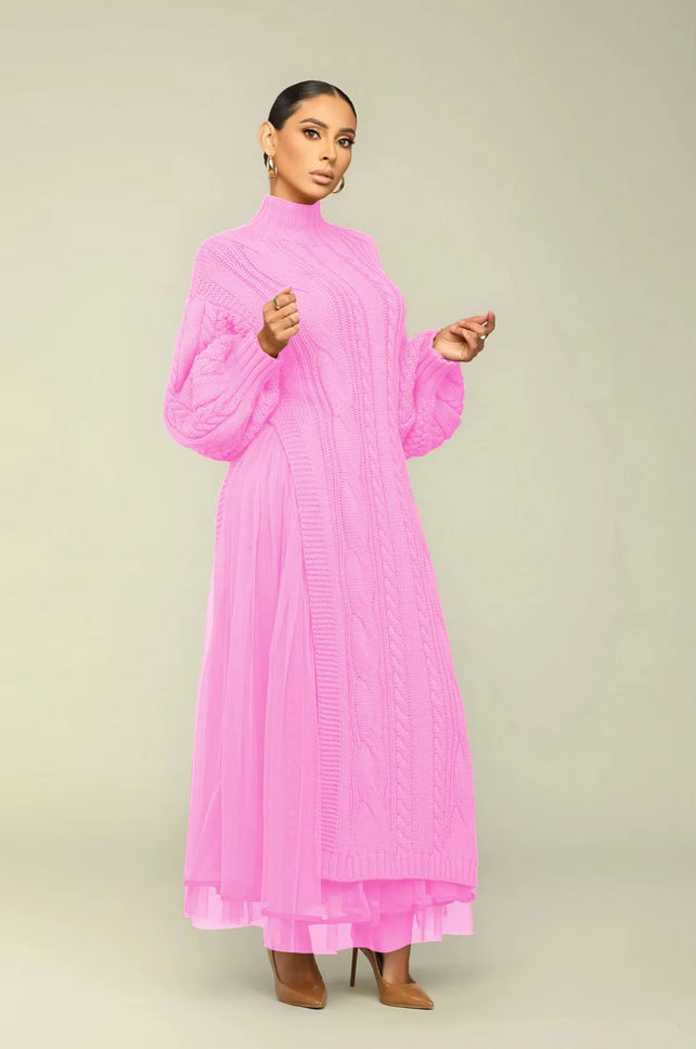 Robe en laine torsadée - Robe Addict