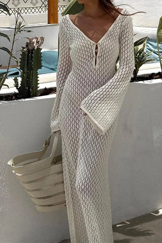 Robe en maille blanche - Robe Addict