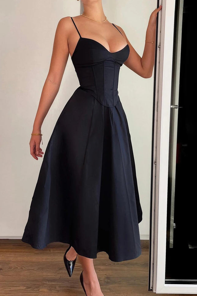 Robe evasee noire - Robe Addict