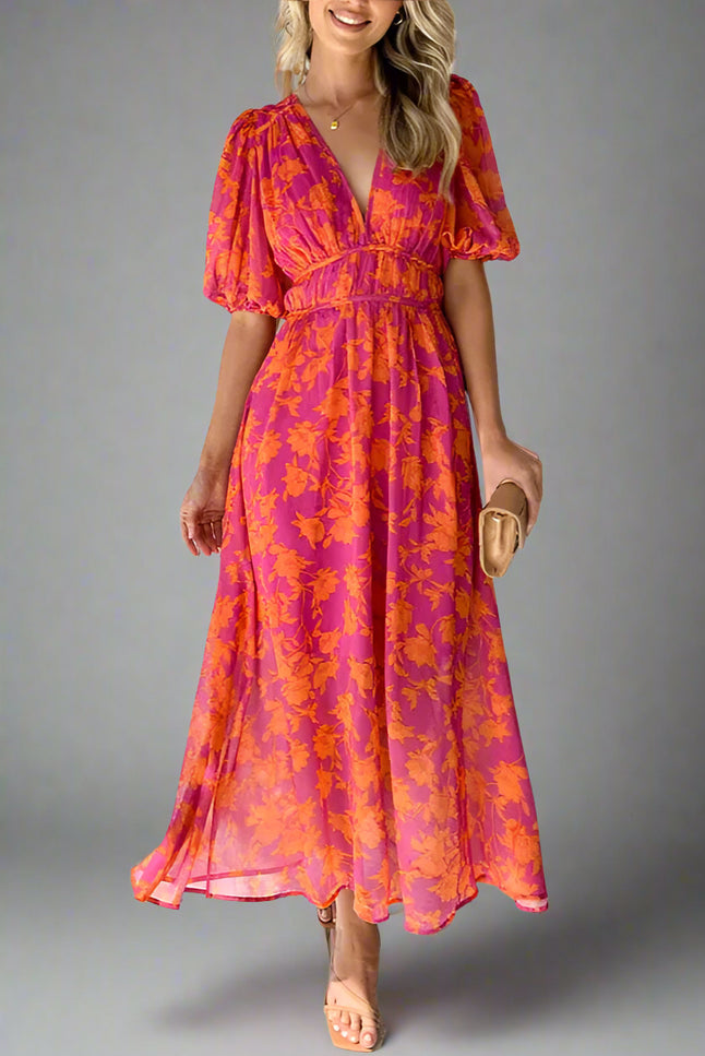 Robe rose et orange - Robe Addict