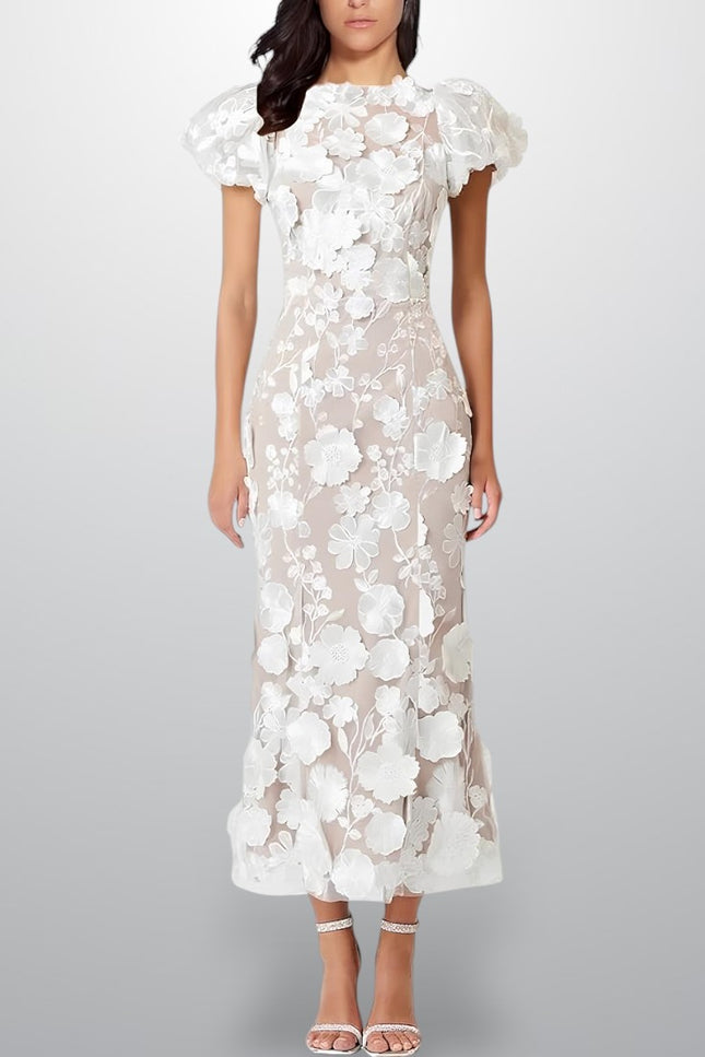 Robe brodee fleur - Robe Addict