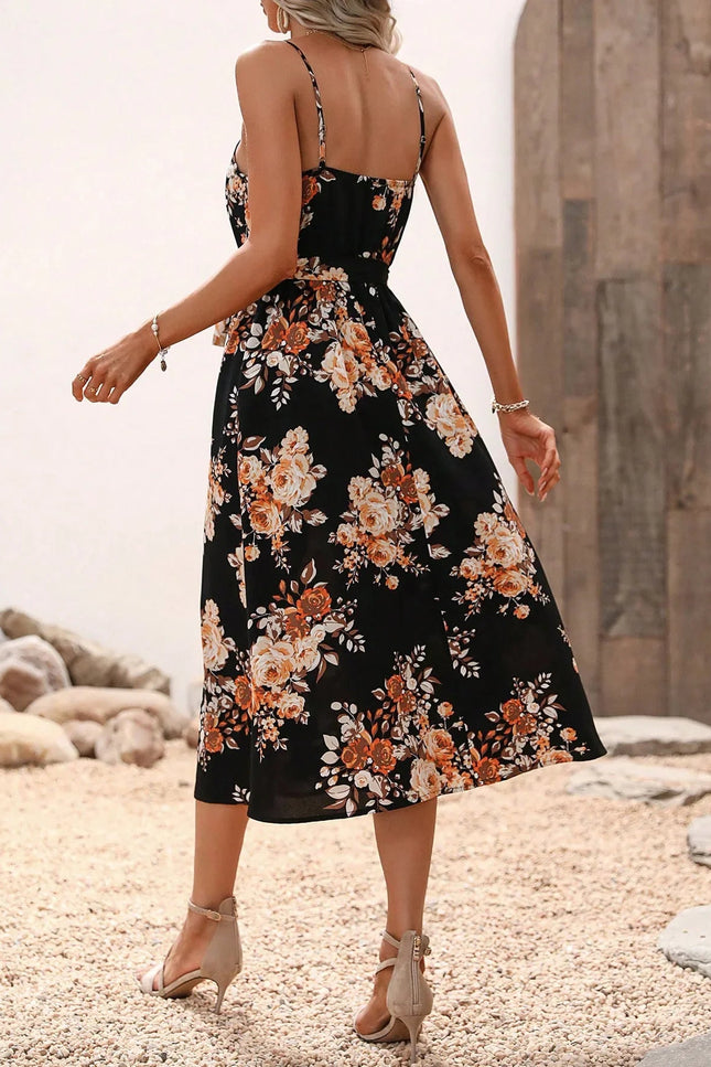 Robe fleurie noire - Robe Addict