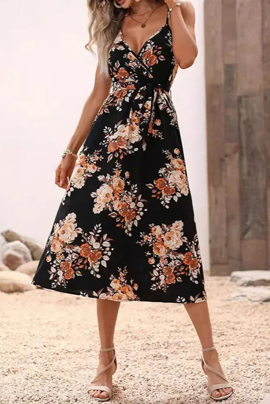 Robe fleurie noire - Robe Addict