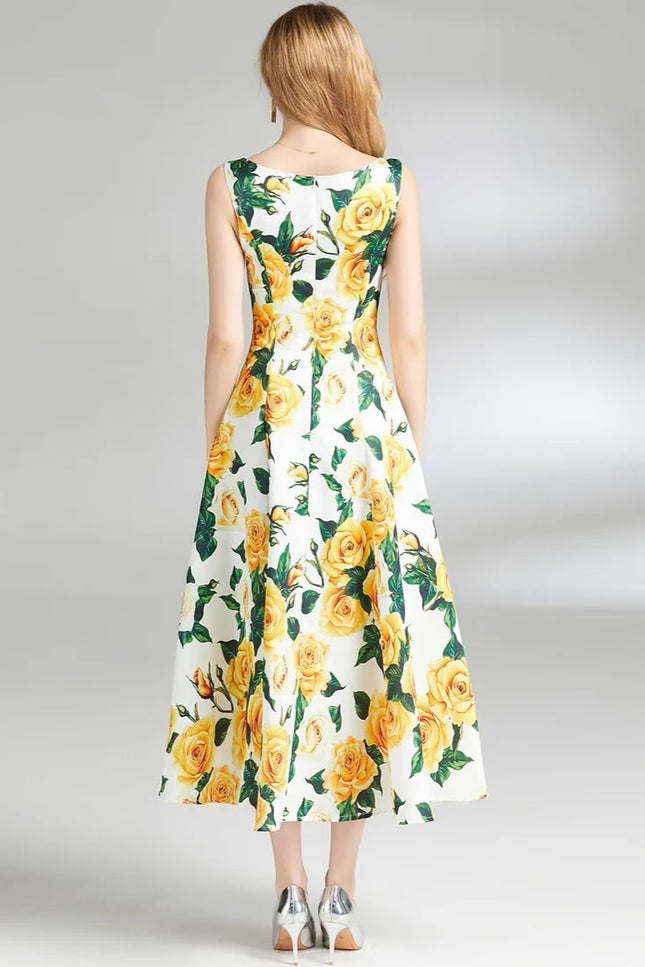 Robe fleurs jaunes - Robe Addict