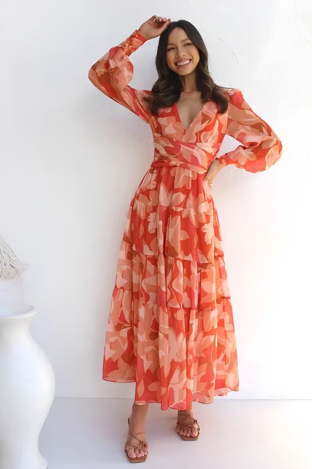 Robe fluide orange - Robe Addict
