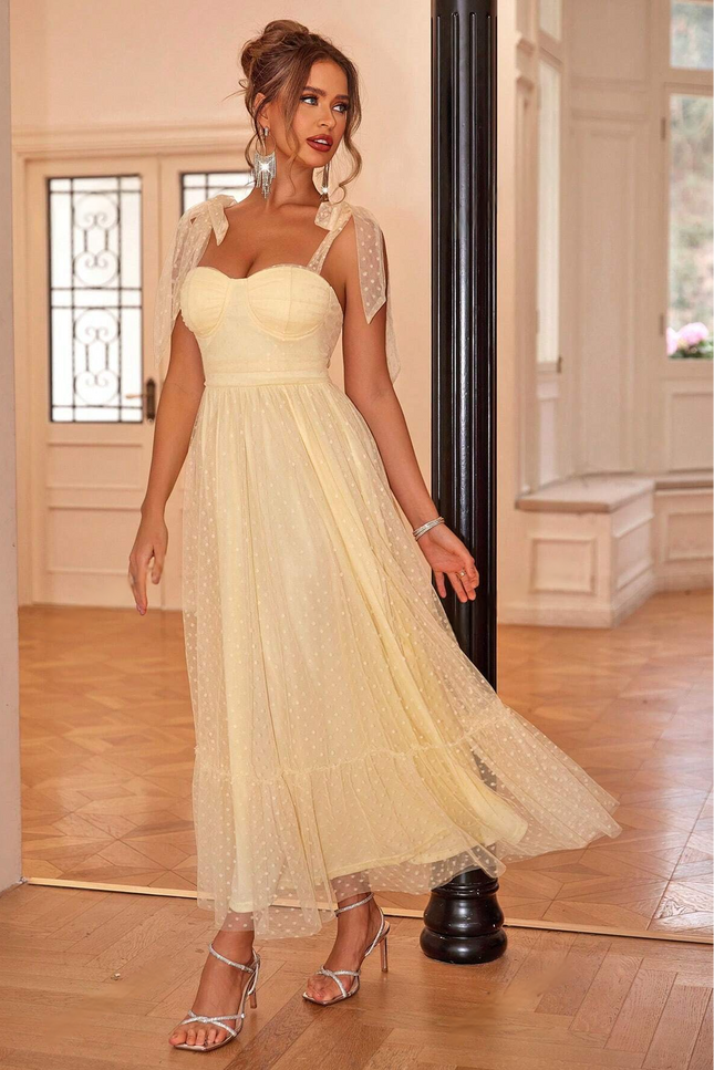 Robe invitée mariage jaune - Robe Addict