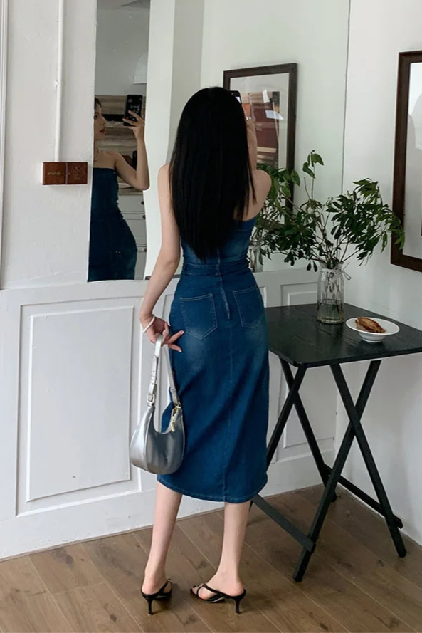 Robe en jean droite - Robe Addict