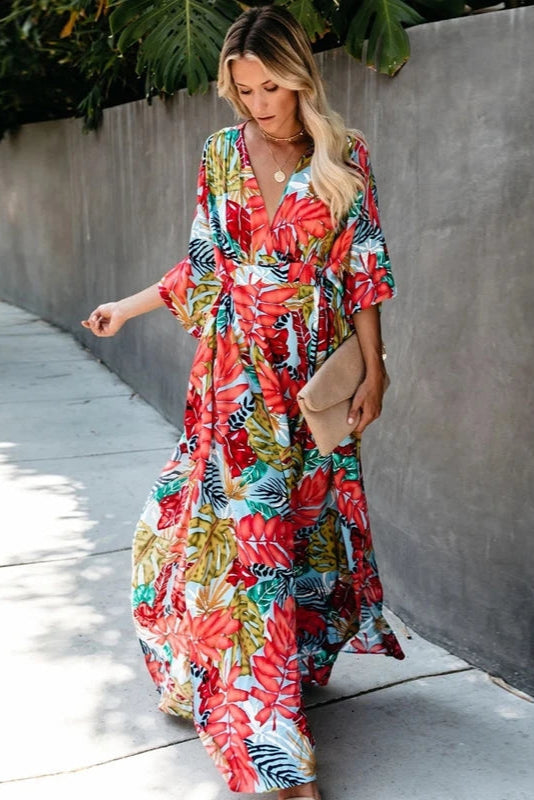 Robe kimono fleuri - Robe Addict
