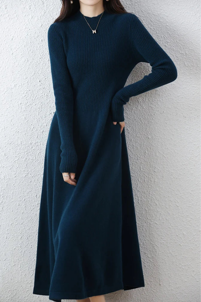 Robe laine bleu - Robe Addict
