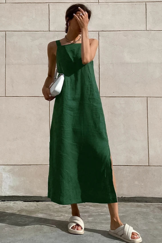 Robe lin verte - Robe Addict