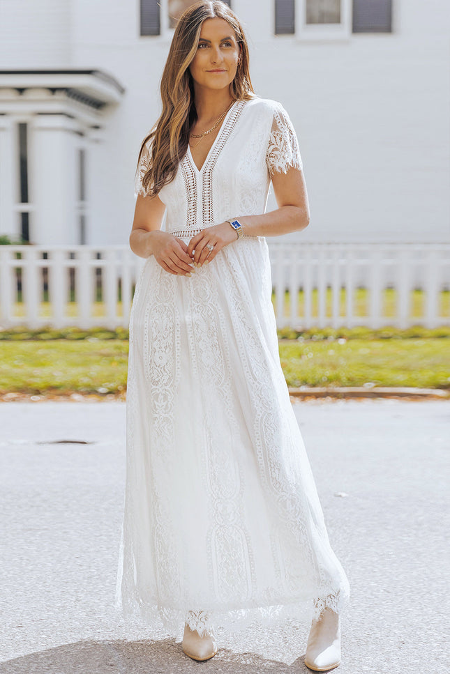 Robe longue blanc cassé - Robe Addict