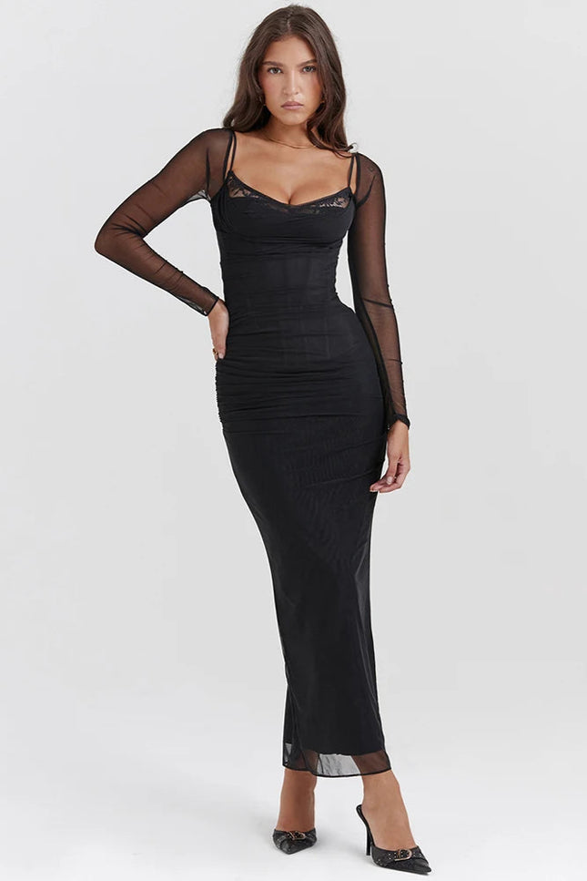 Robe longue et manche longue - Robe Addict