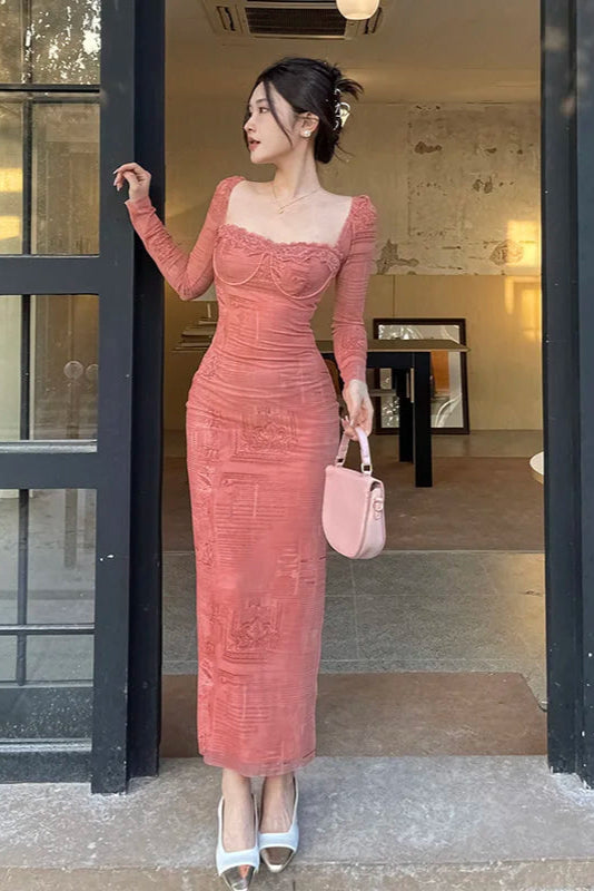 Robe longue peche - Robe Addict