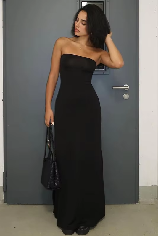 Robe longue tube noire - Robe Addict