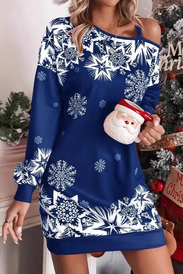 Robe noel bleu - Robe Addict