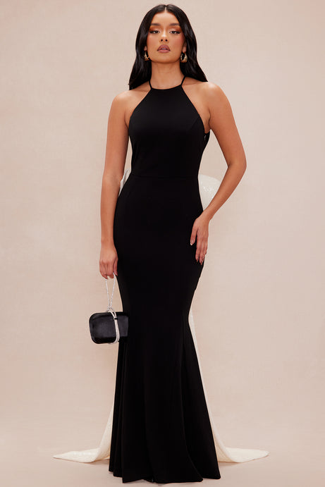 Robe noir avec noeud - Robe Addict
