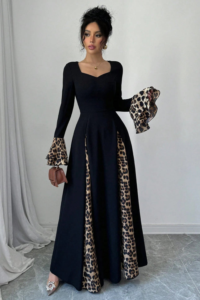 Robe noir et leopard - Robe Addict