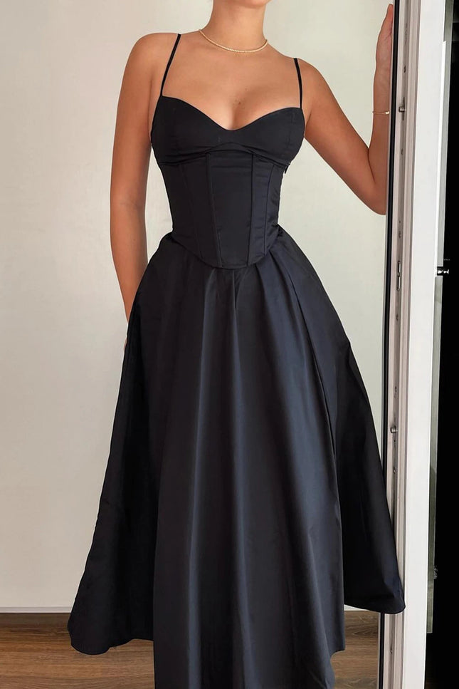Robe evasee noire - Robe Addict