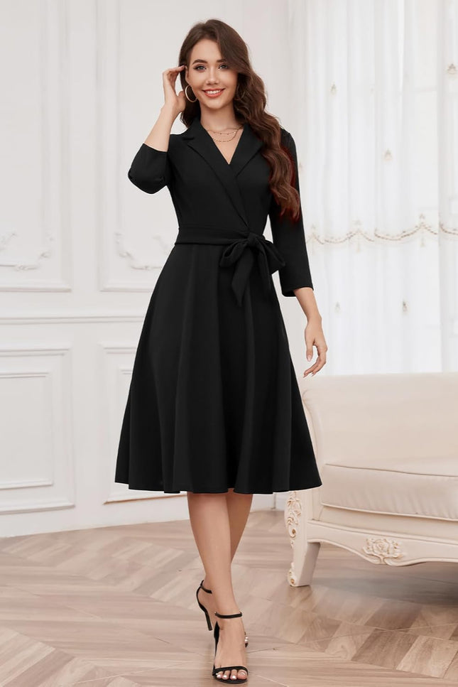 Robe noire portefeuille - Robe Addict